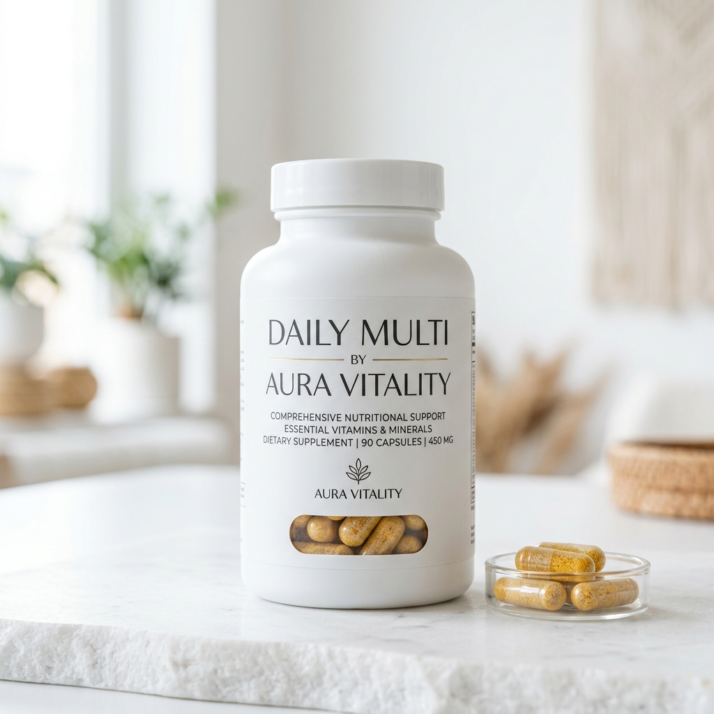 AURA Daily Multi Supplement Bottle